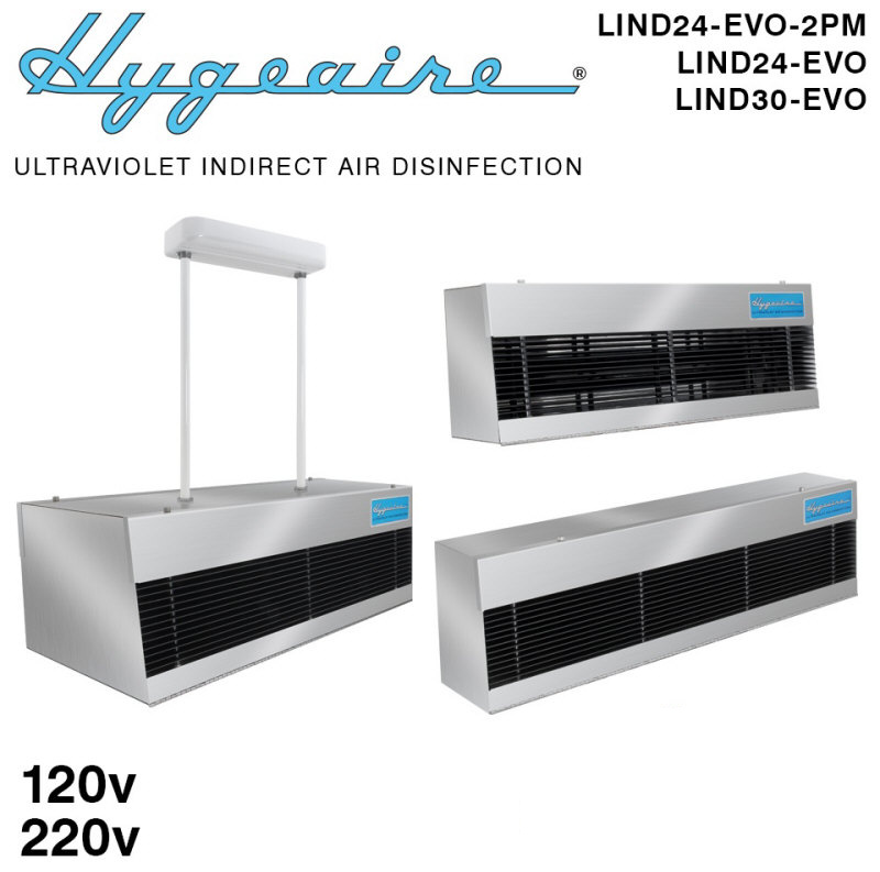Hygeaire UV Indirect Air Sanitizers and UV Air Disinfection Systems