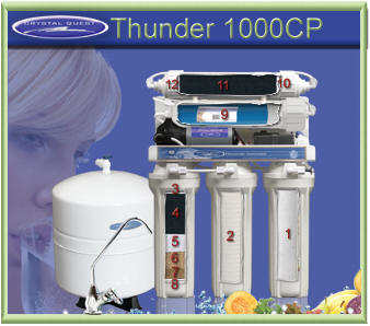 Crystal Quest THUNDER 1000CP Reverse Osmosis Water Filter System with Pressure Pump