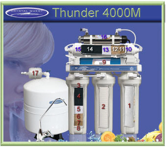 Crystal Quest 4000M RO Water Filtering System. Reverse Osmosis with UV Sanitizer water treatment